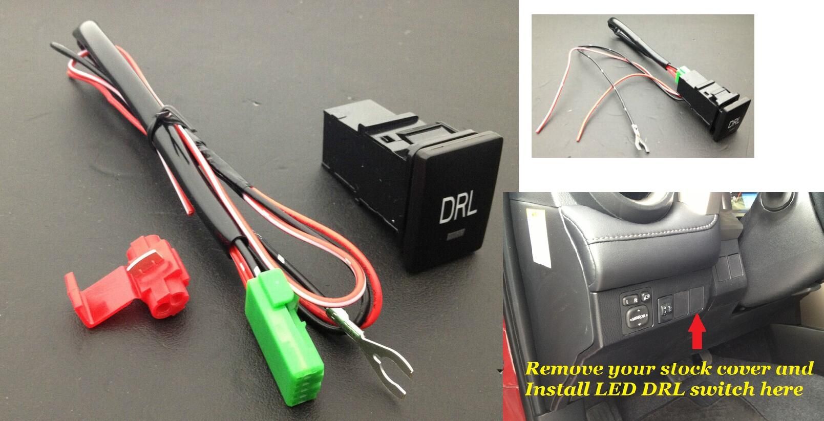 Toyota Lexus Scion LED DRL Daytime Running Light Push Button Switch