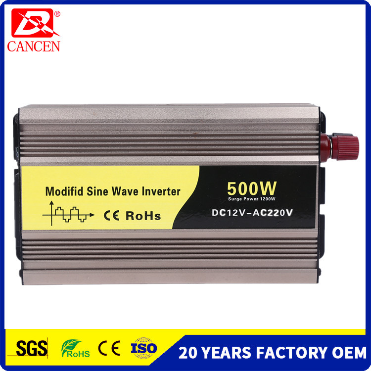 Full Power 500W Pure Sine Wave Inverter Bypass UPS Function with Charger Inside DC to AC