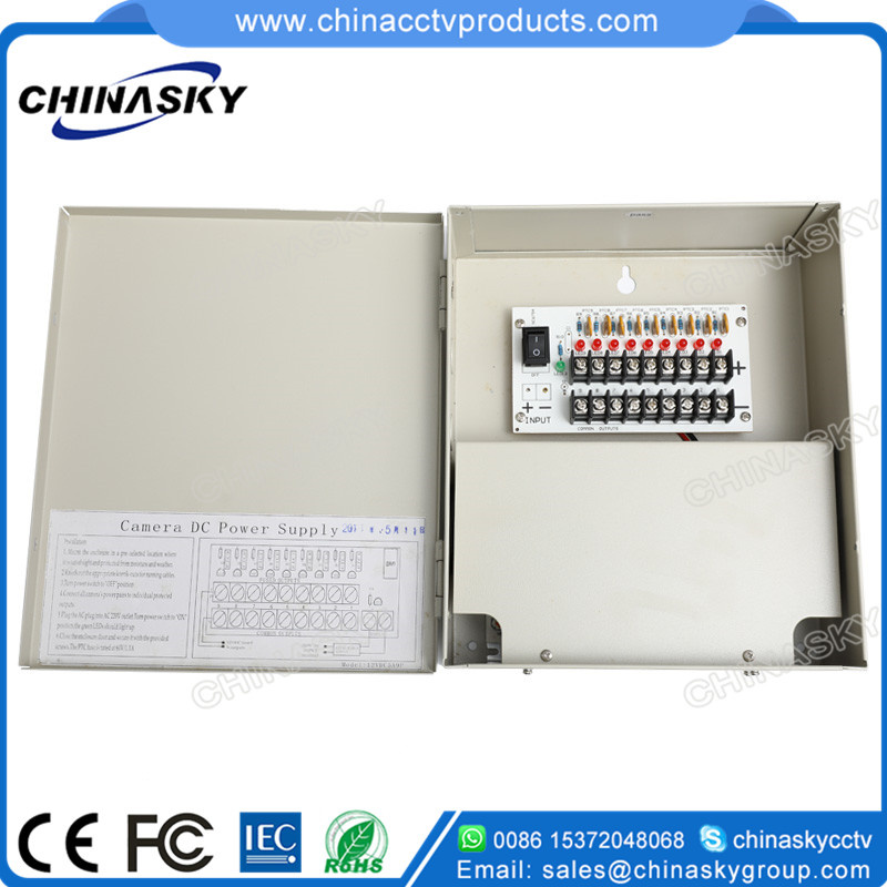 12VDC 5AMP 9channels CCTV Power Distribution Box with Ce (12VDC5A9PN)