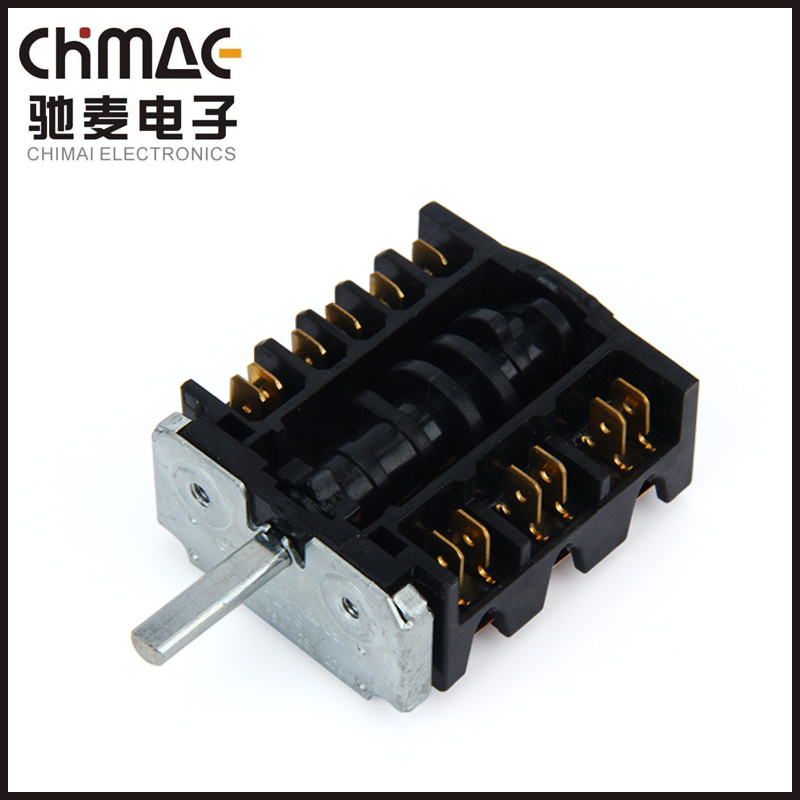 Black Cooker Rotary Switch 16A 250V T125