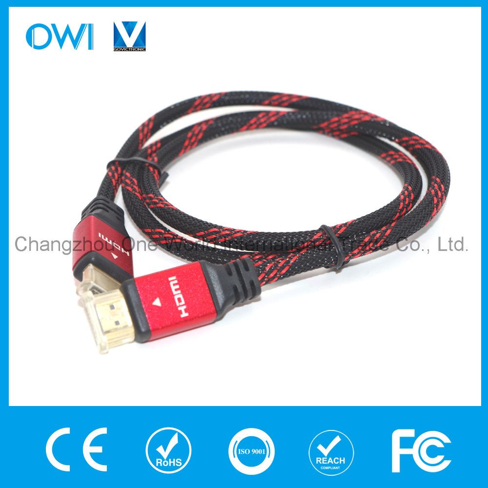 Two-Tone Metal Assembly HDMI 19pin Plug to Plug Cable Colorful