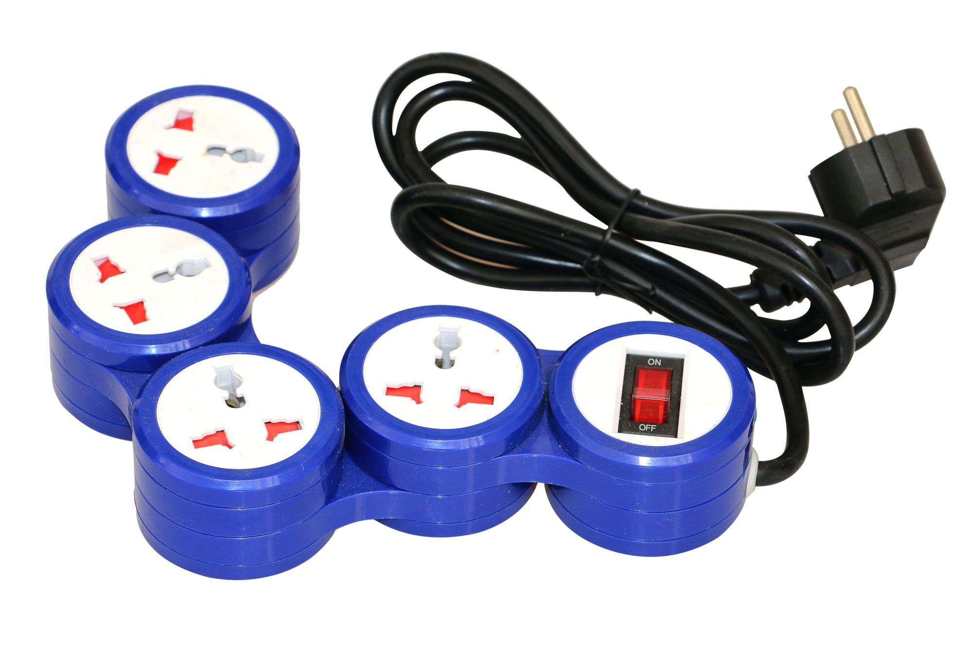 Movable Multi Function Colorful Extension Electrical Multiple Plug Socket