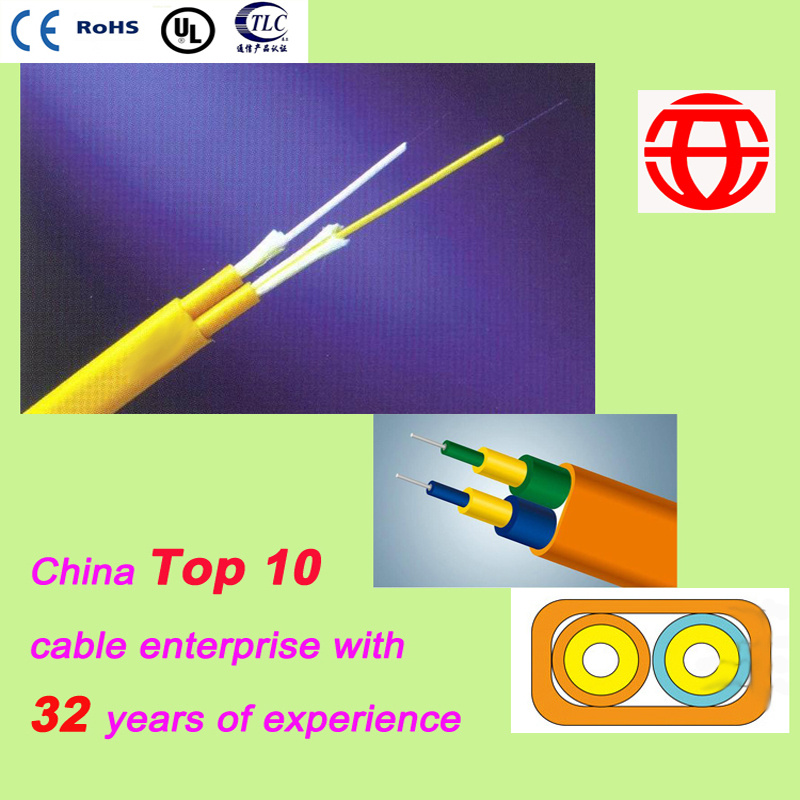 Indoor 2 Core Duplex Flat Optical Fiber Cable