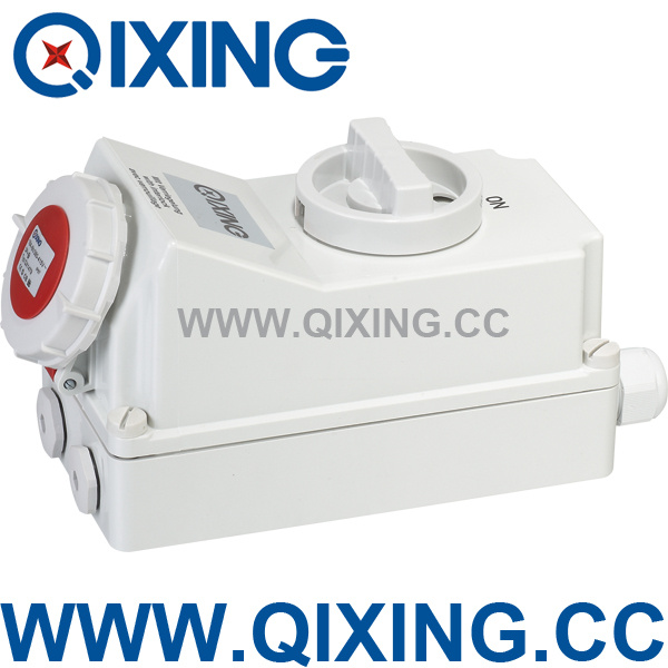 32A 4p IP67 3h Reefer Container Interlock Socket with Switch