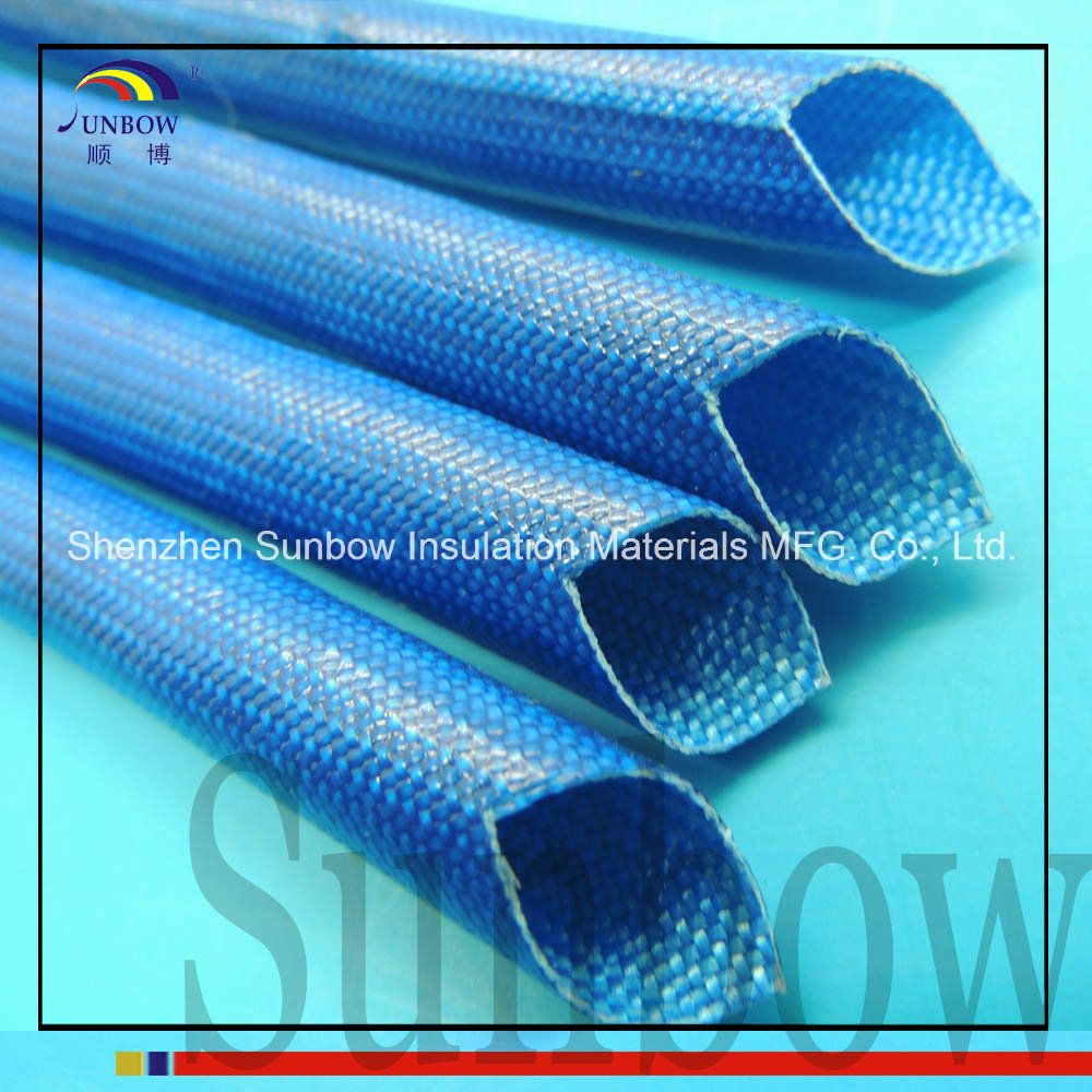 Sunbow 2mm Blue Braided E Glass Sleeving with Acrylic Resin