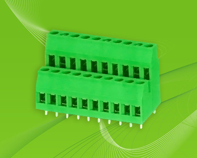 PCB Screw Terminal Block with Dual Row Pin Header