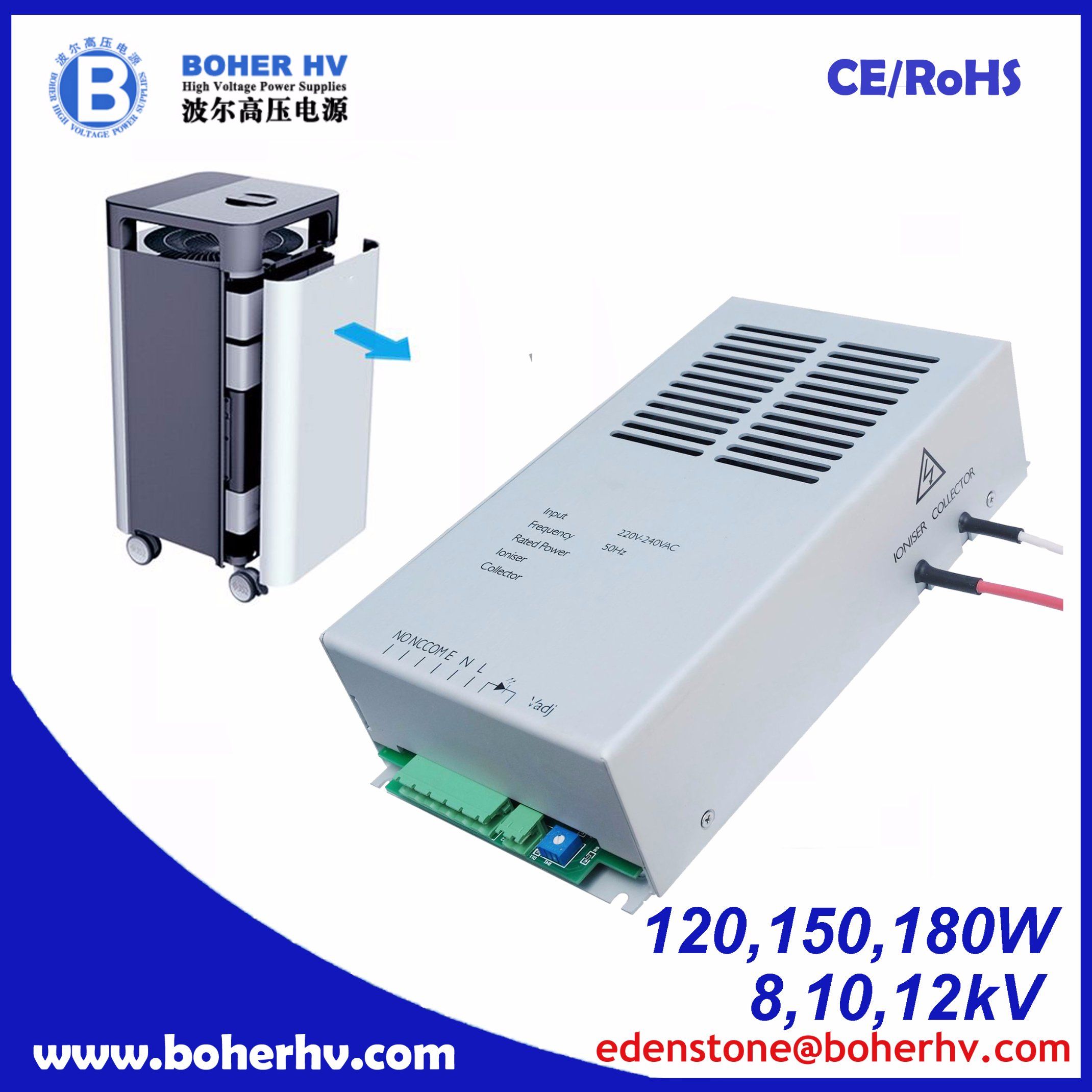 High Voltage Air Cleaner 100W Power Supply CF04B