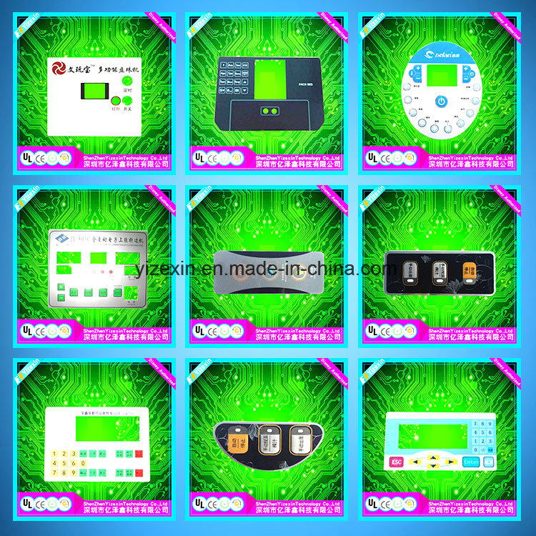High Quality Durable Graphic Overlay Polyester Membrane Switch Panel with 3m467 Adhesive