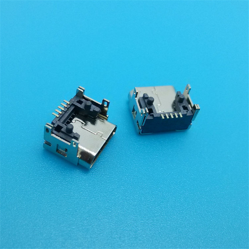 Double Sheiled 5p Female PCB Mount USB Micro Connectors