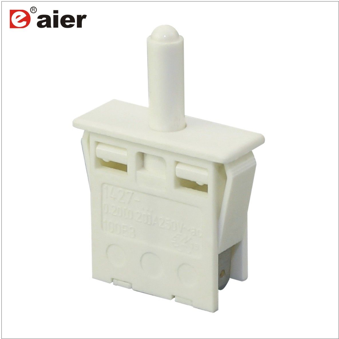 White Housing Normally Open Refrigerator Door Pushbutton Switch