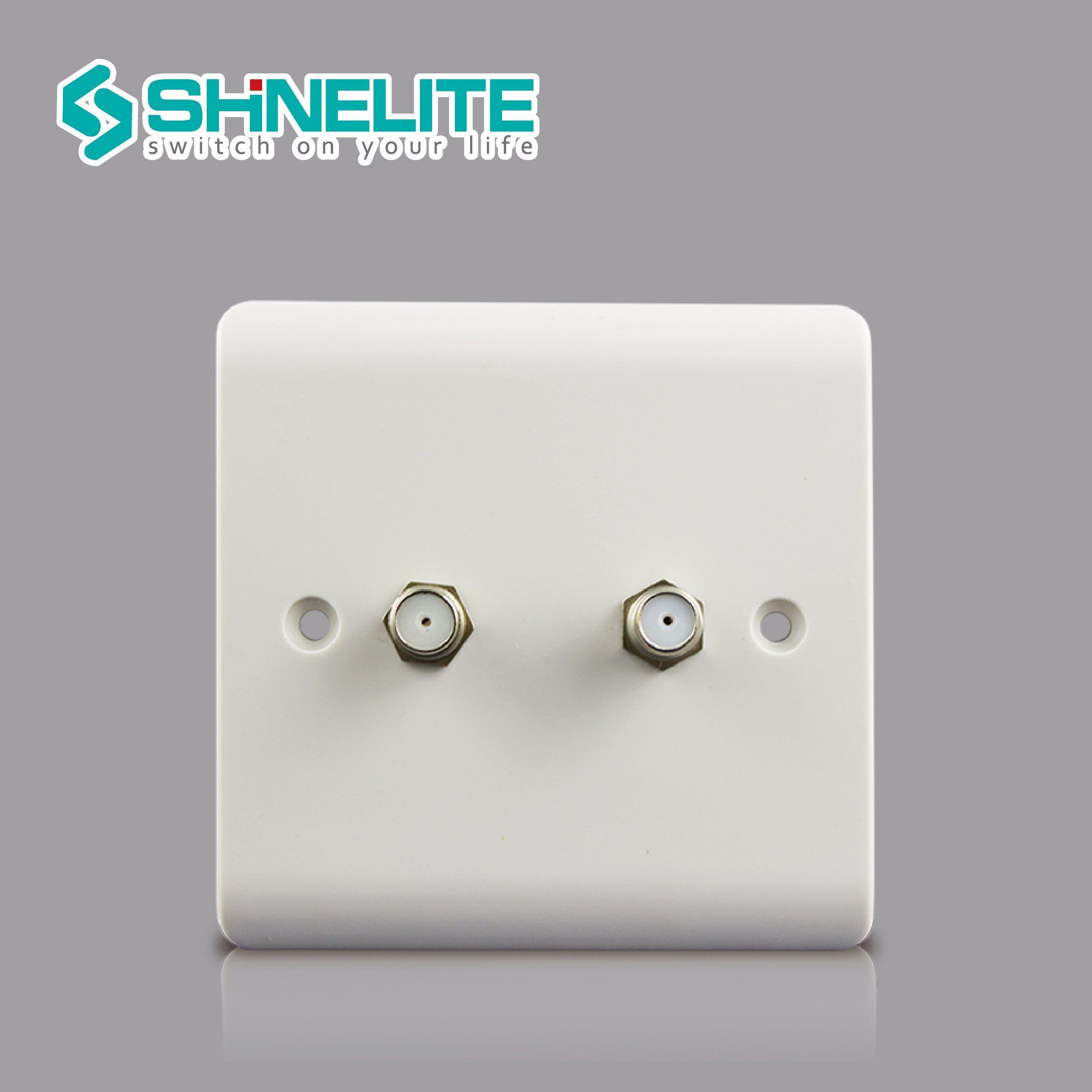 2 Gang Satellite Socket BS Standard