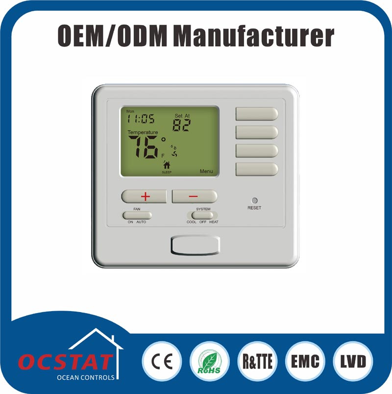 PRO1 S705 Single Stage New Al AC Air Conditioner Weekly Programmable Temperature Controller