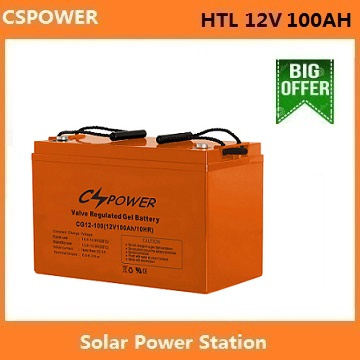 Cspower 12V100ah Lead Acid Battery for Solar Power Storage