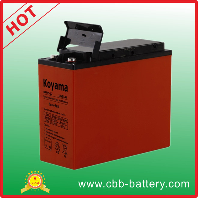 12V 55ah Front Access Terminal AGM Battery for Telecom System