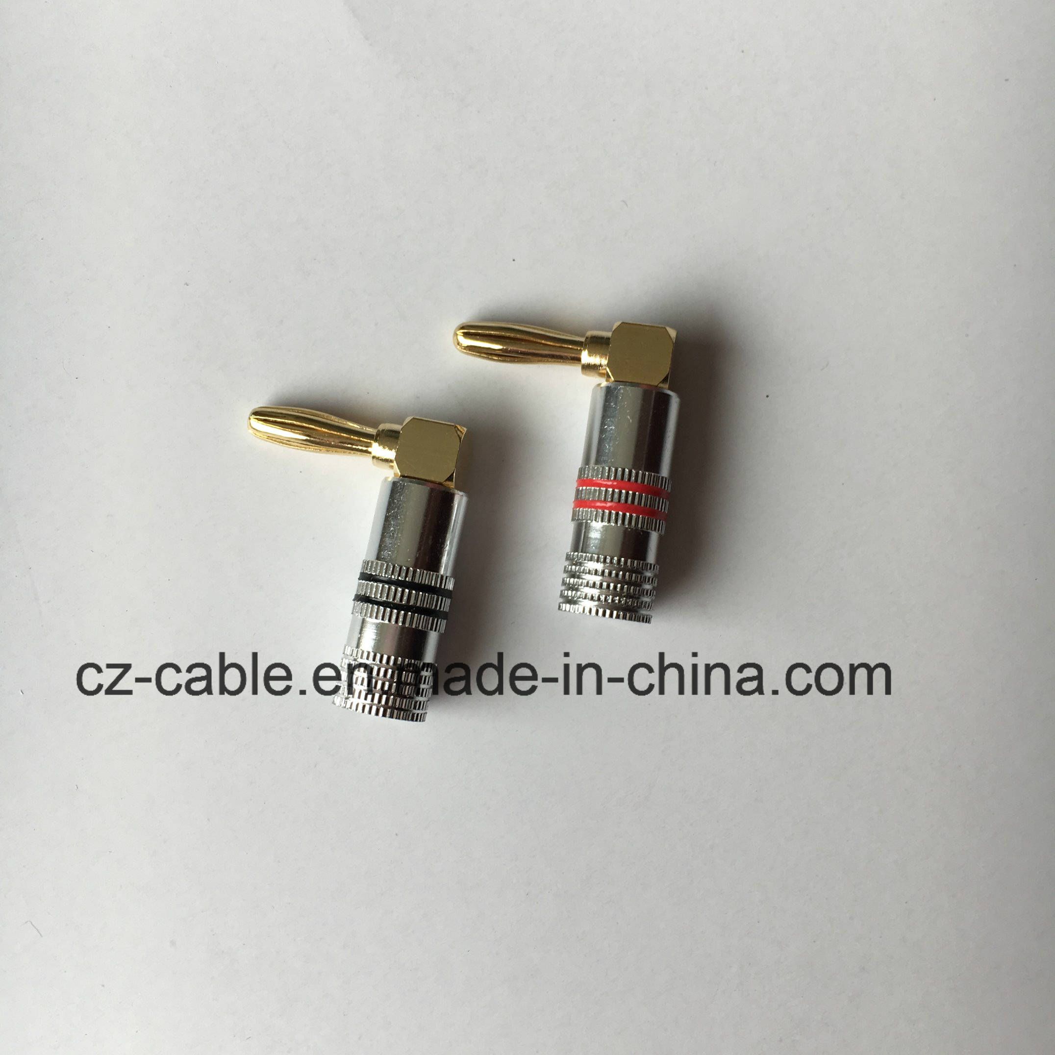 Bent Banana Plug for Electrical Instrument