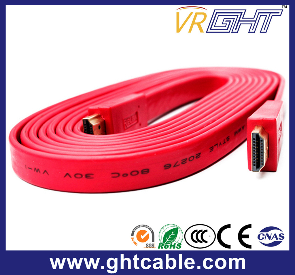 Red High Quality Flat HDMI Cable (F016)