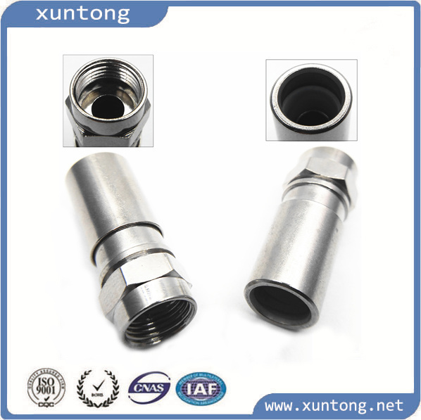 F Connector Crimp Type RG6 Copper Material