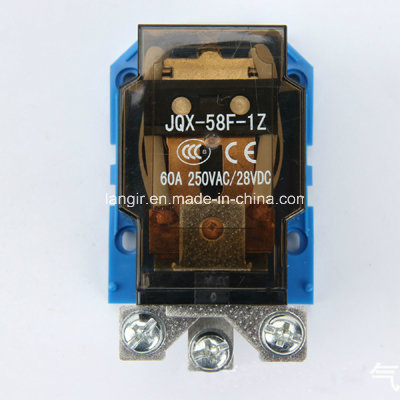 Jqx-58f-1z 60A Power Relay 60A 250VAC Relay with High Quality