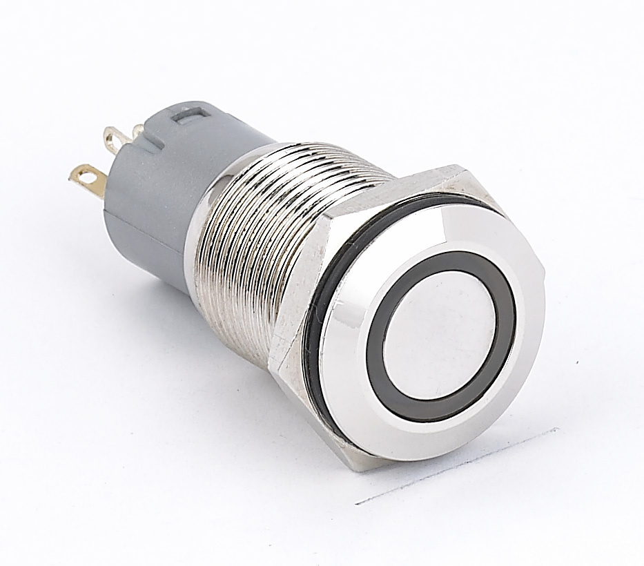 UL Self Locking 16mm Waterproof Illuminated Sealed Metal Push Button Switch