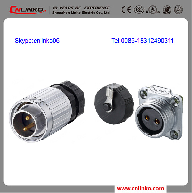IP67 Straight Cable Connector/Electrical Power Connector/Nickel Battery Connector