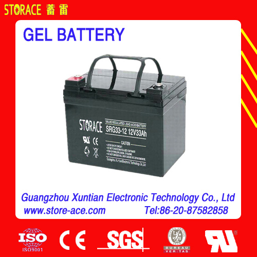 Good Performance 12V Gel Battery 12V 33ah