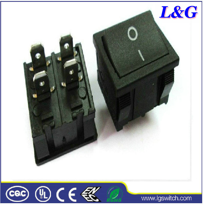 Double Pole 16A250VAC Micro Pushbutton Rocker Paddle Switch