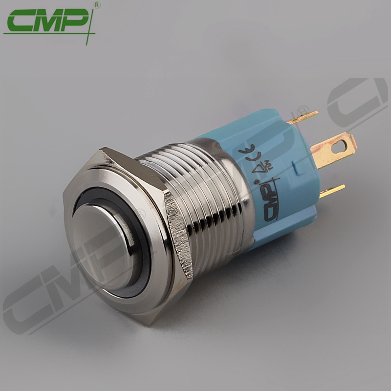CMP LED Spdt Electronics Metal Push Button Switch TUV Ce
