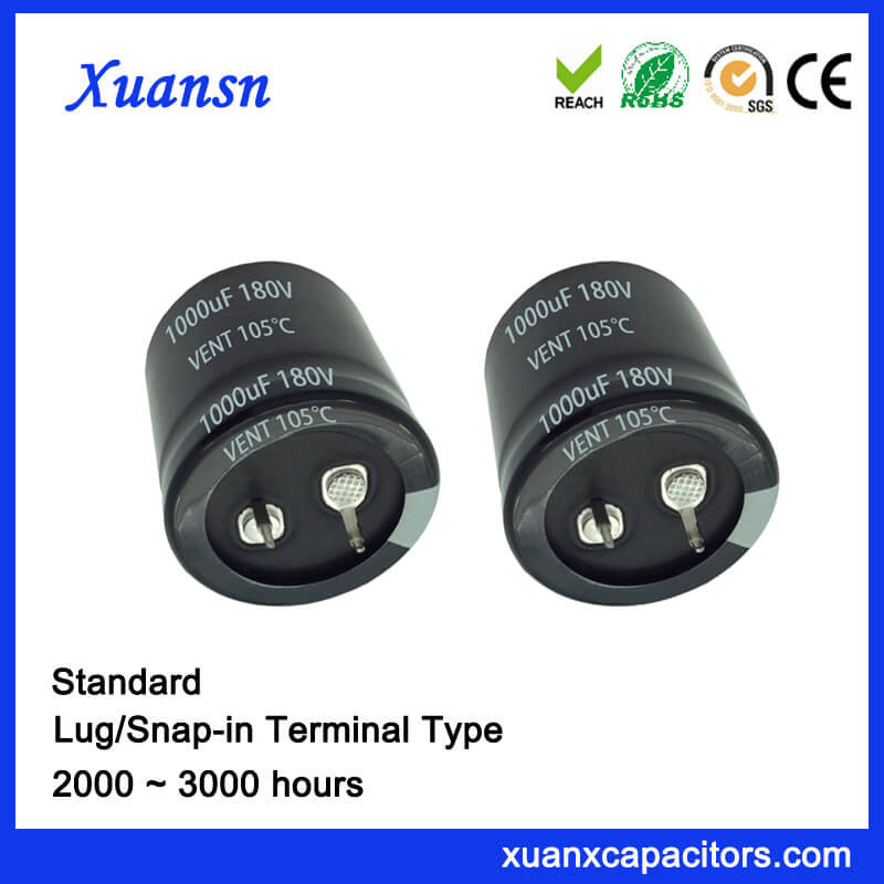 Larger 1000UF 180V Standard Snap in Capacitor