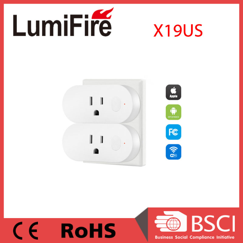 16A Wi-Fi Enabled Mini Smart Outlet Remote Control with Timer