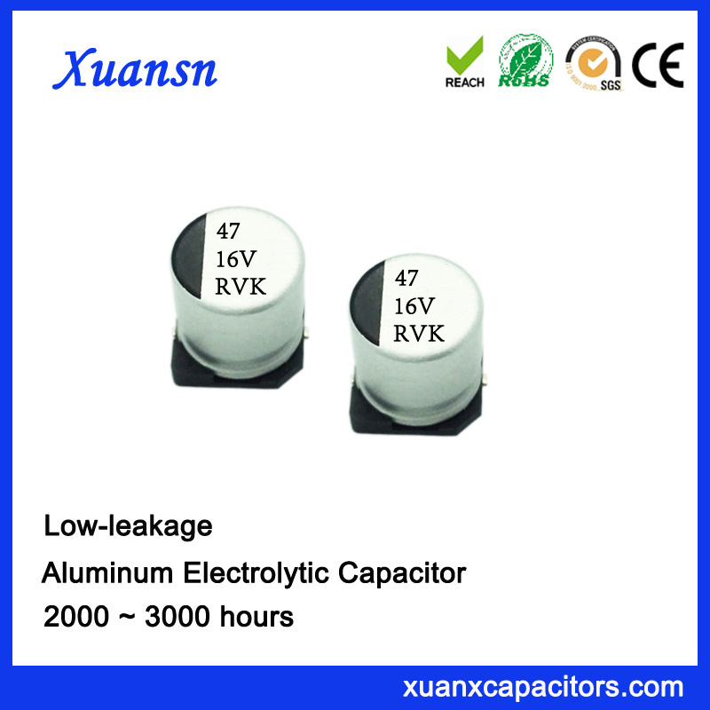 47UF 16V 2000hours Low Leakage SMD Electrolytic Capacitor