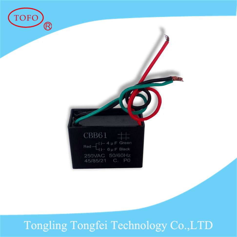 Cbb61 Capacitor Do Ventilador 4UF 500 VAC
