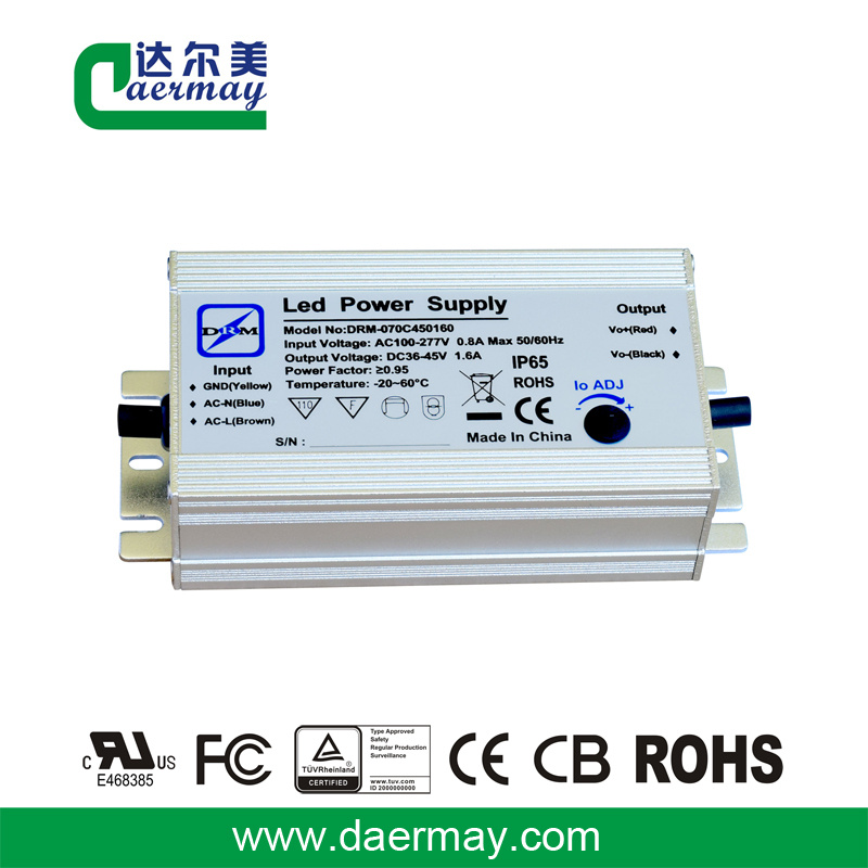 Outdoor Flood Light LED Driver 70W 45V
