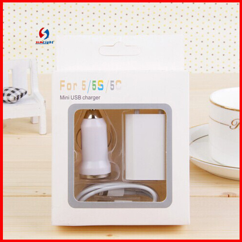 EU 3in1 Mobile USB Charger for iPhone5/5s/6/Plus