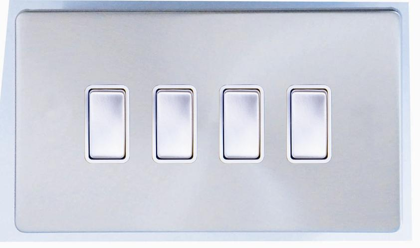 Screwless Range 4 Gang 2 Way Light Switch