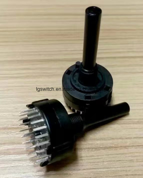 38mm Round Shaft 2 to 24 Position Shorting Rotary Switch