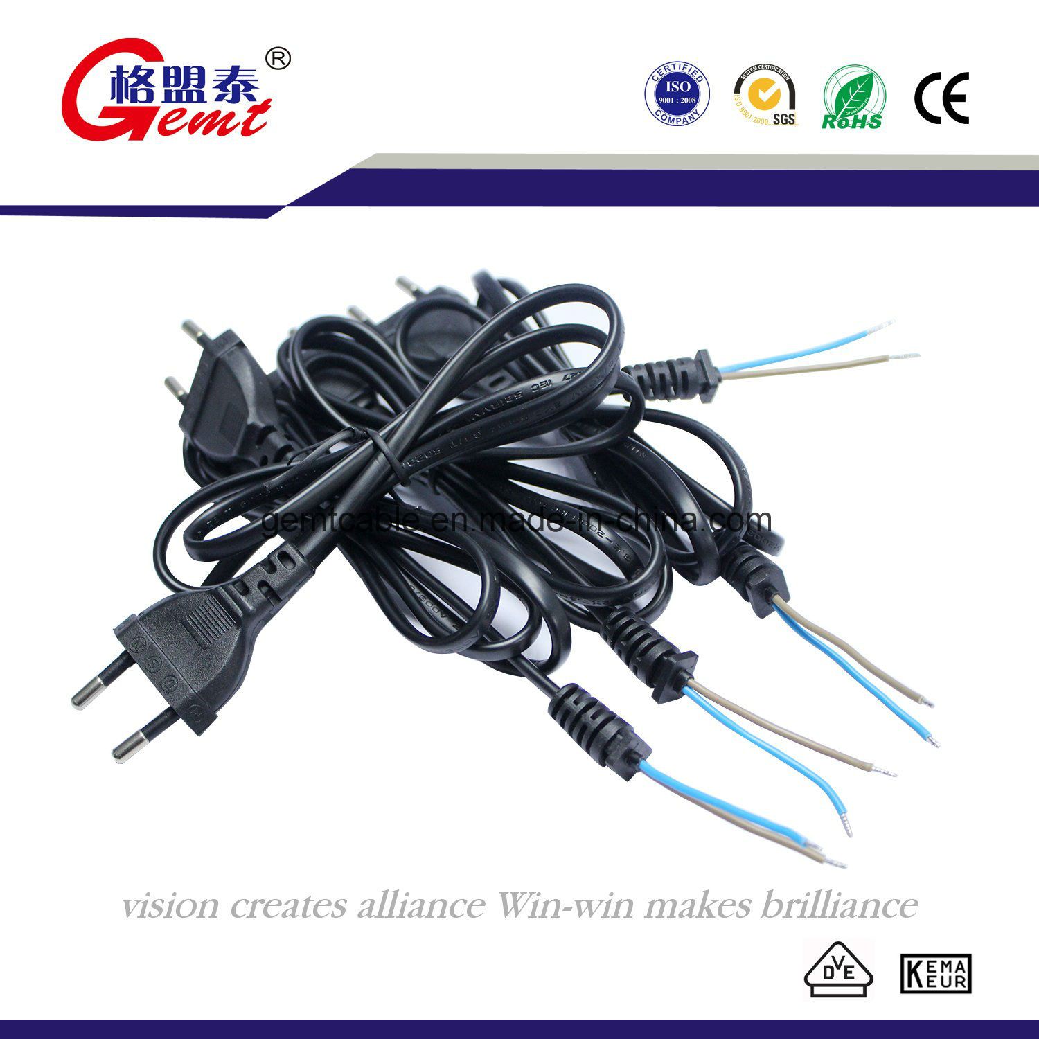 Europe Standard 2 Pin Power Cord
