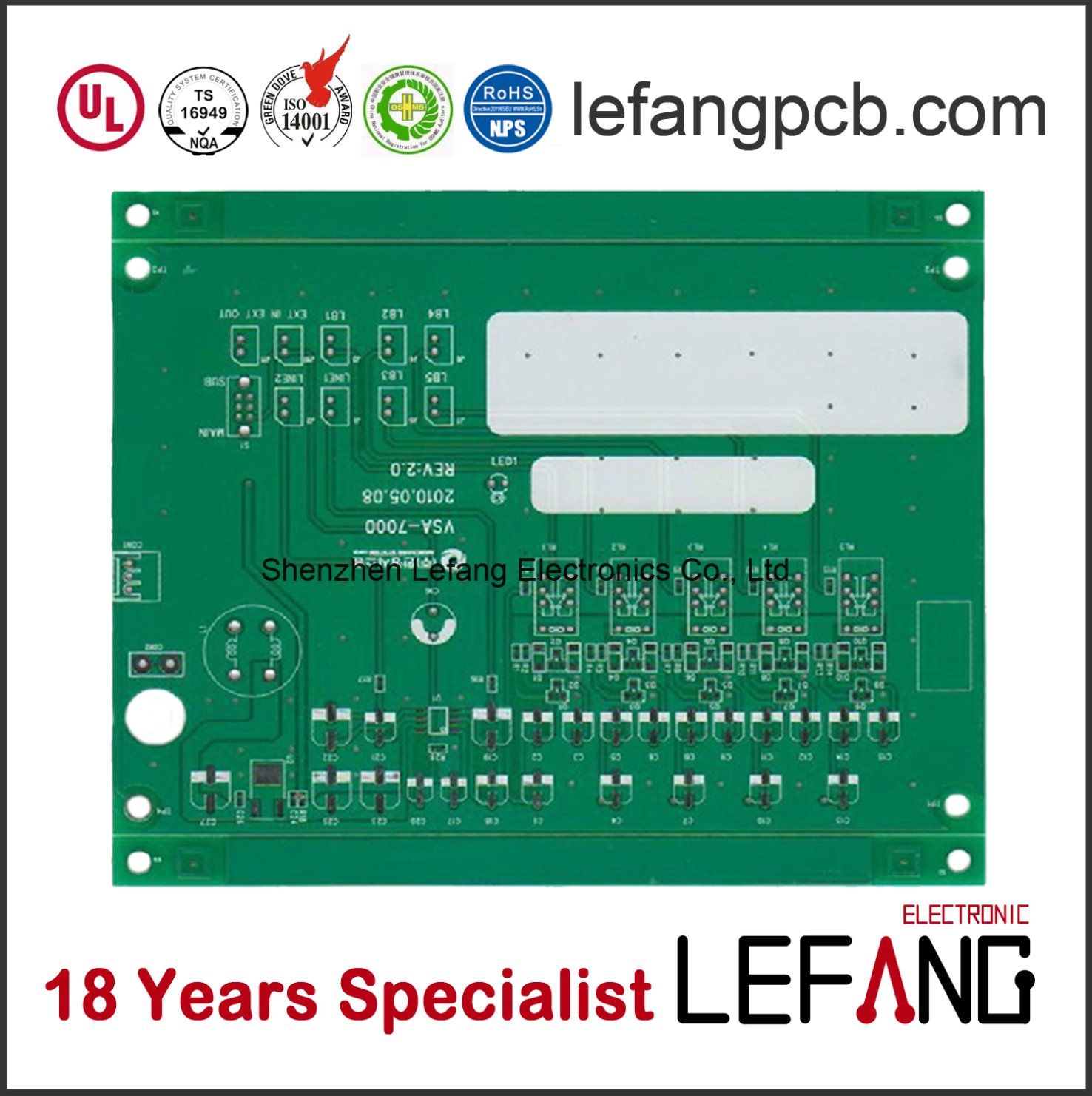 Automotive Circuit Board PCB with Lead Free HASL Finish