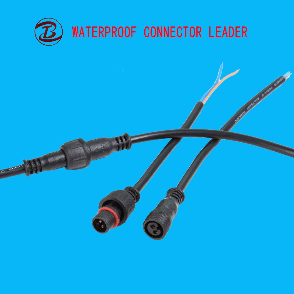 Brass Material 2 Pin 3 Pin 4 Pin AC Power Waterproof LED Connector