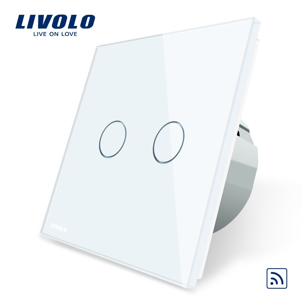 Livolo 2 Gang Wall Light Touch Remote Switch Vl-C702r-11