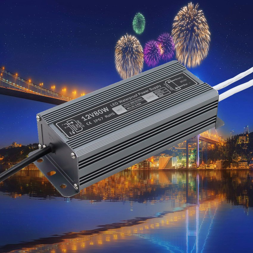 12V 6A 80W Waterproof Switching LED Power Supply IP65 IP67