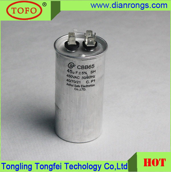 50UF 440VAC Cbb65 Running Capacitor Metal Oval Case