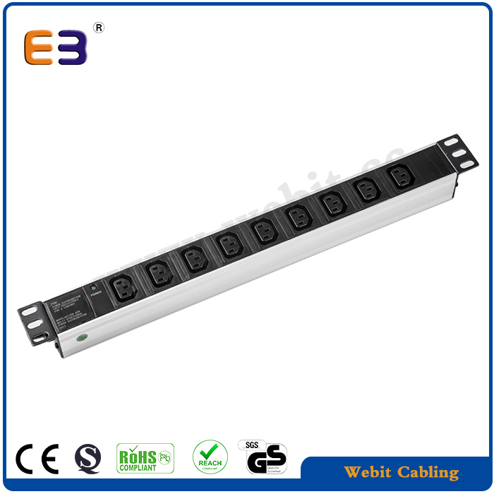 1u 19inch IEC C13 Power Strip, Used for Server Rack