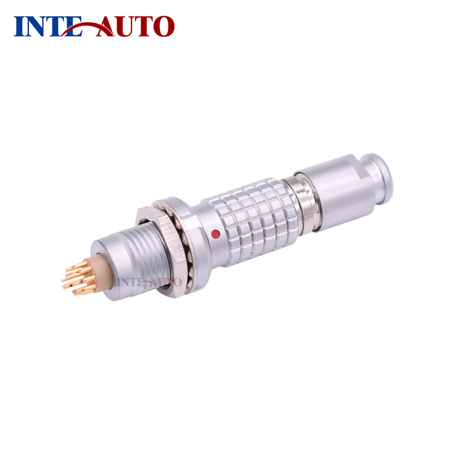 ODU Compatible M12 Metal Push Pull 10 Pins Connector