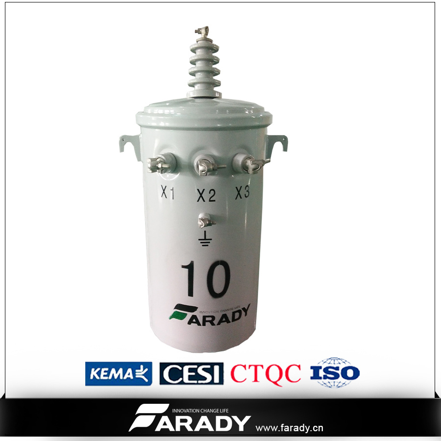 Overhead Pole-Type Oil Immersed Electrical 37.5kVA Single Phase Transformers