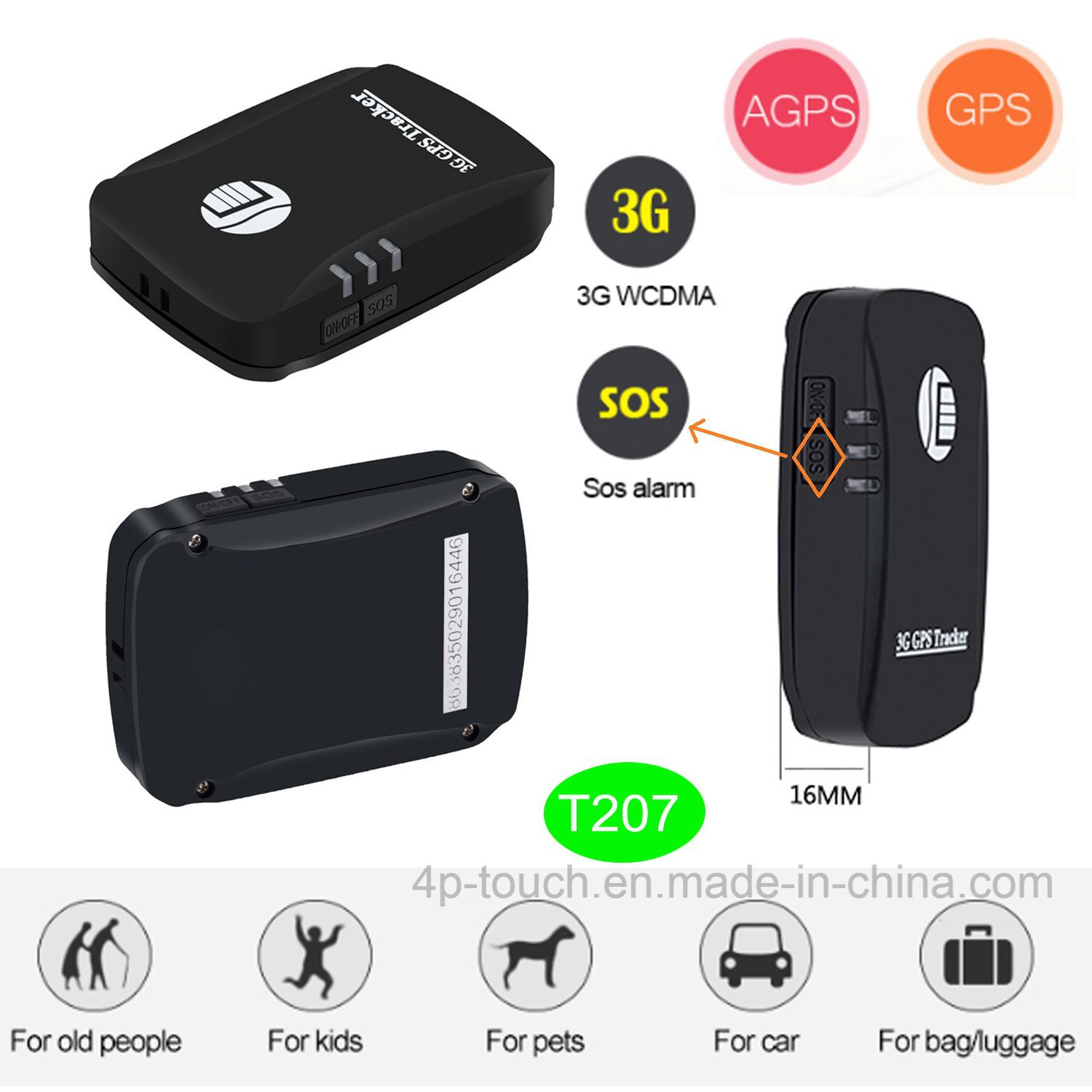 Best Quality Waterproof IP65 Vehicle GPS Tracker with Free APP/Platform