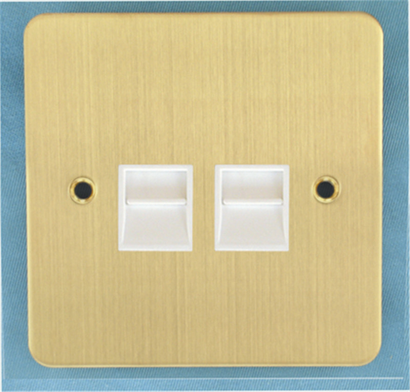 2 Gang Telephone Socket with Secondary