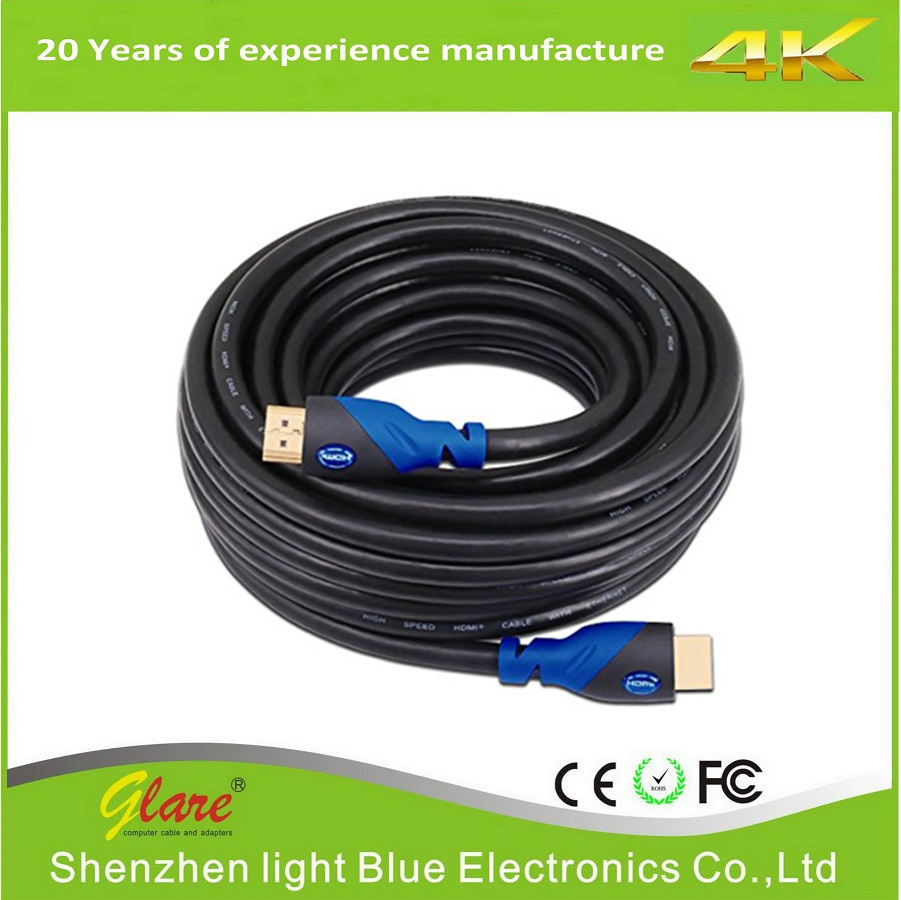 Factory Supply Long HDMI Cable with Double Cable