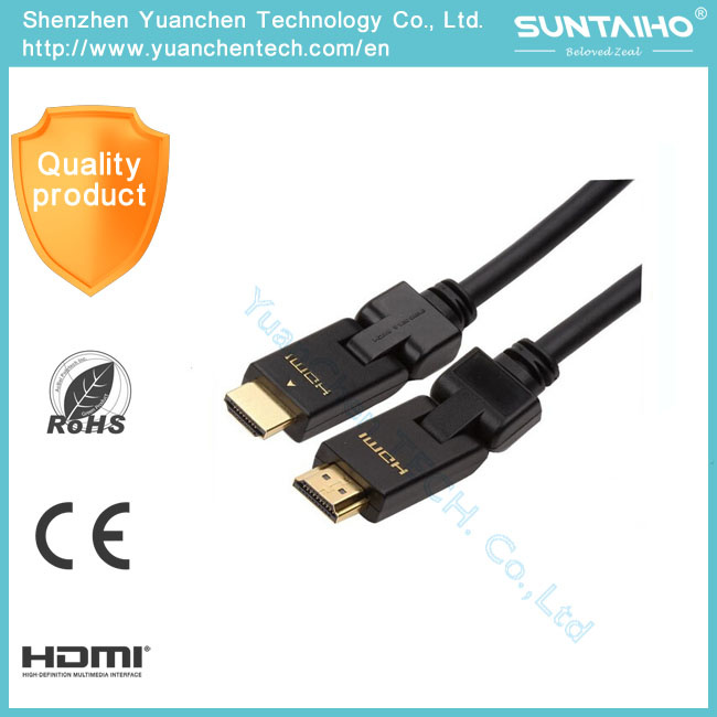 New Style High Quality & High Speed Rotating Flexible HDMI Cable