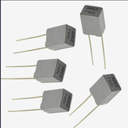 Mini Box 5mm Gray Metallized Polyester Film Capacitor 0.47UF