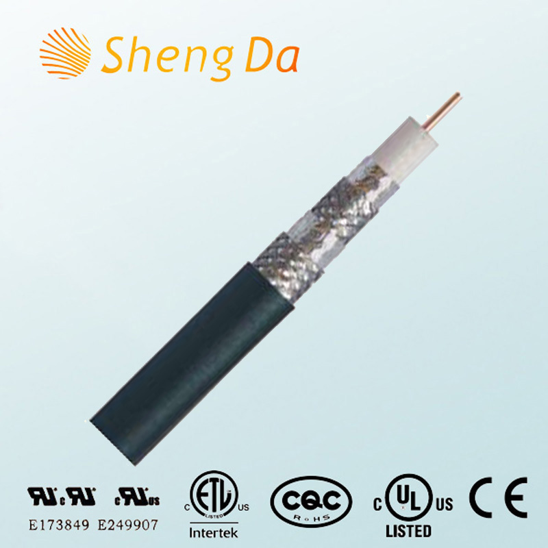 Rg 6u RF CATV Communication Coaxial Cable Quad Shield